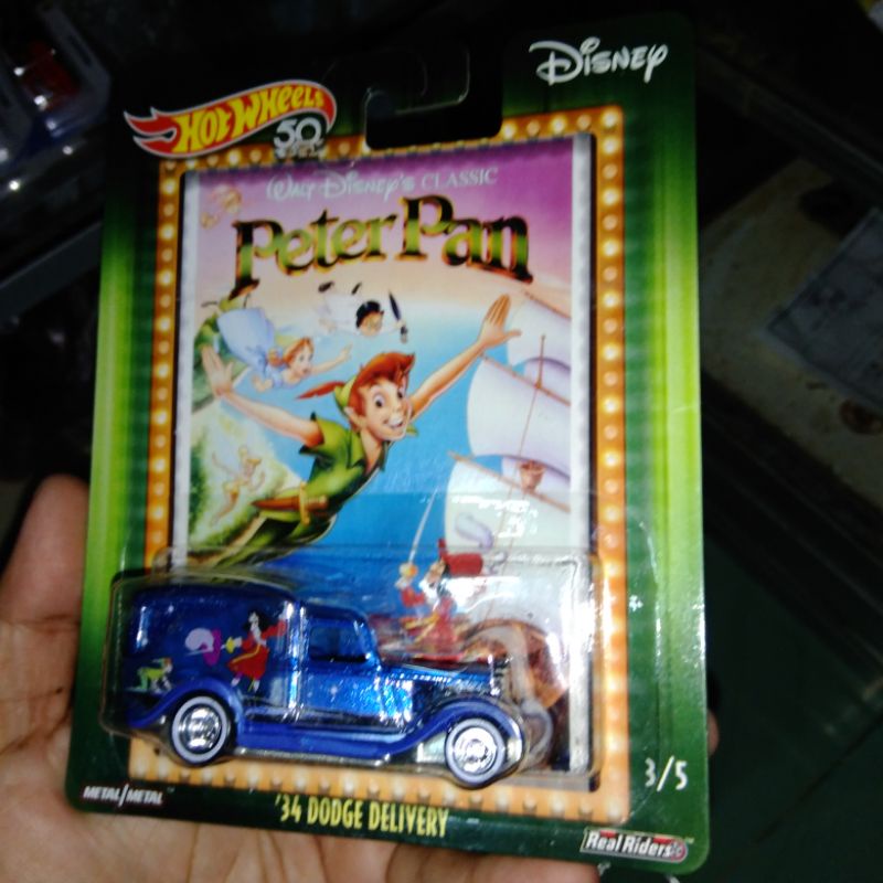 RARE Walt Disney Classic 34 Dodge Delivery Bus Peterpan Mattel Hw Hot Wheels Hotwheels Blue Biru Die
