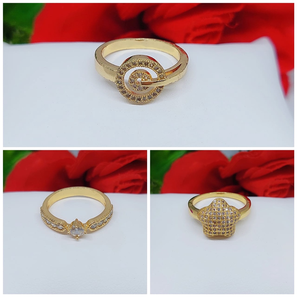 Cincin Xuping Permata Lapis Emas 73A-77A