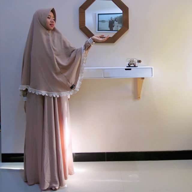 Gamis set Haura (wollycrepe caltri)