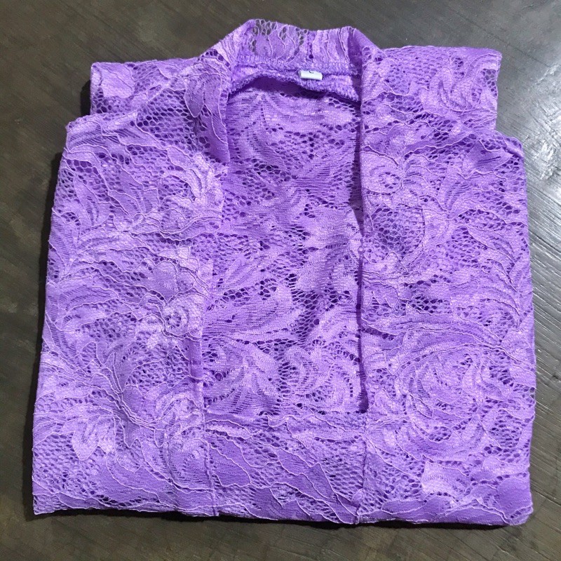 Kebaya Bali Brokat Sofia Bed Kutu Baru Atasan Tradisonal Modern Warna Seri 2-Ungu lavender