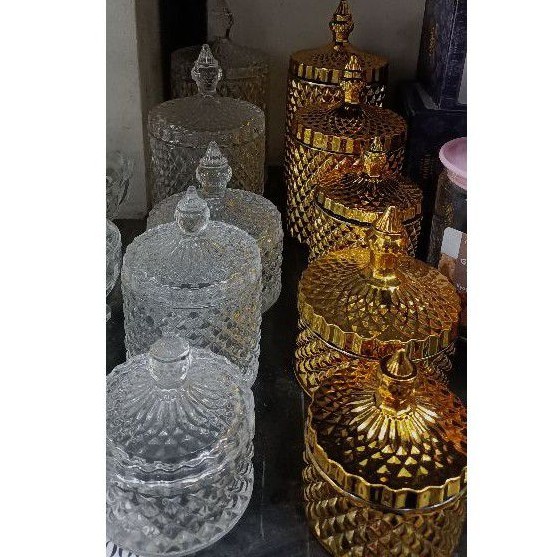 Toples set 5pcs/ toples kue kering/ toples permen/ toples kaca/ gelok beling