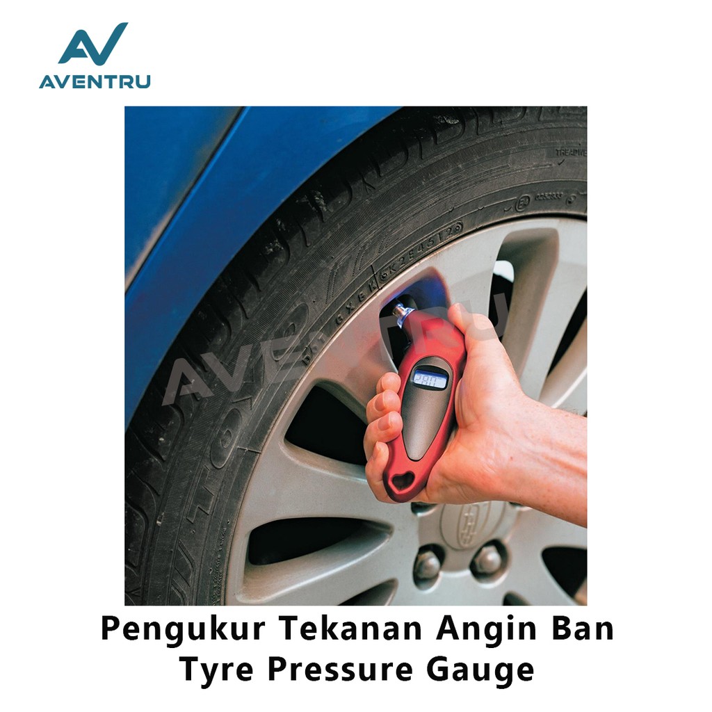 Pengukur Tekanan Angin Ban Alat Ukur Digital Tire Tyre Pressure Gauge