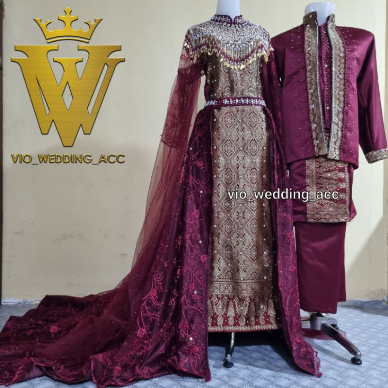 Baju pengantin palembang modern+teratai