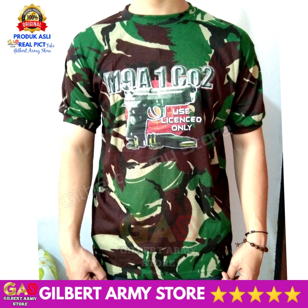 GILBERT ARMY STORE Kaos Loreng Tni Malvinas Lengan Pendek Gambar Terbaru