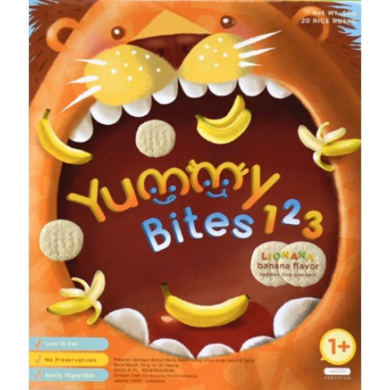 

0Yummy Bites Rice Crackers Banana 123+1 50 gr