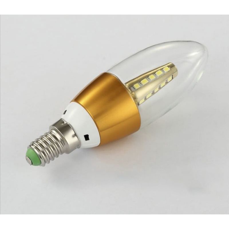 Lampu Candle Led Bohlam Smd 5 Watt E14/E27 Putih Kuning Terang Bagus