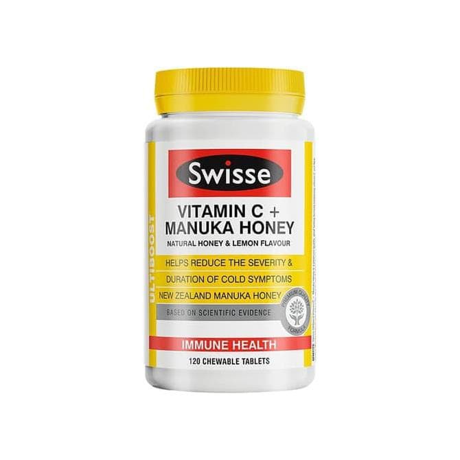 Swisse Vitamin C + Manuka Honey - 120 Chewable Tablets
