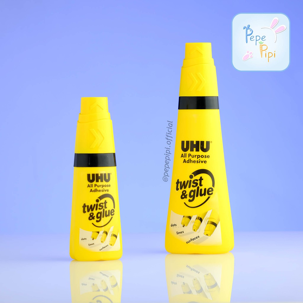 Lem All Purpose UHU Kemasan Twist / Putar Perekat Serbaguna 35 dan 90 ml Glue