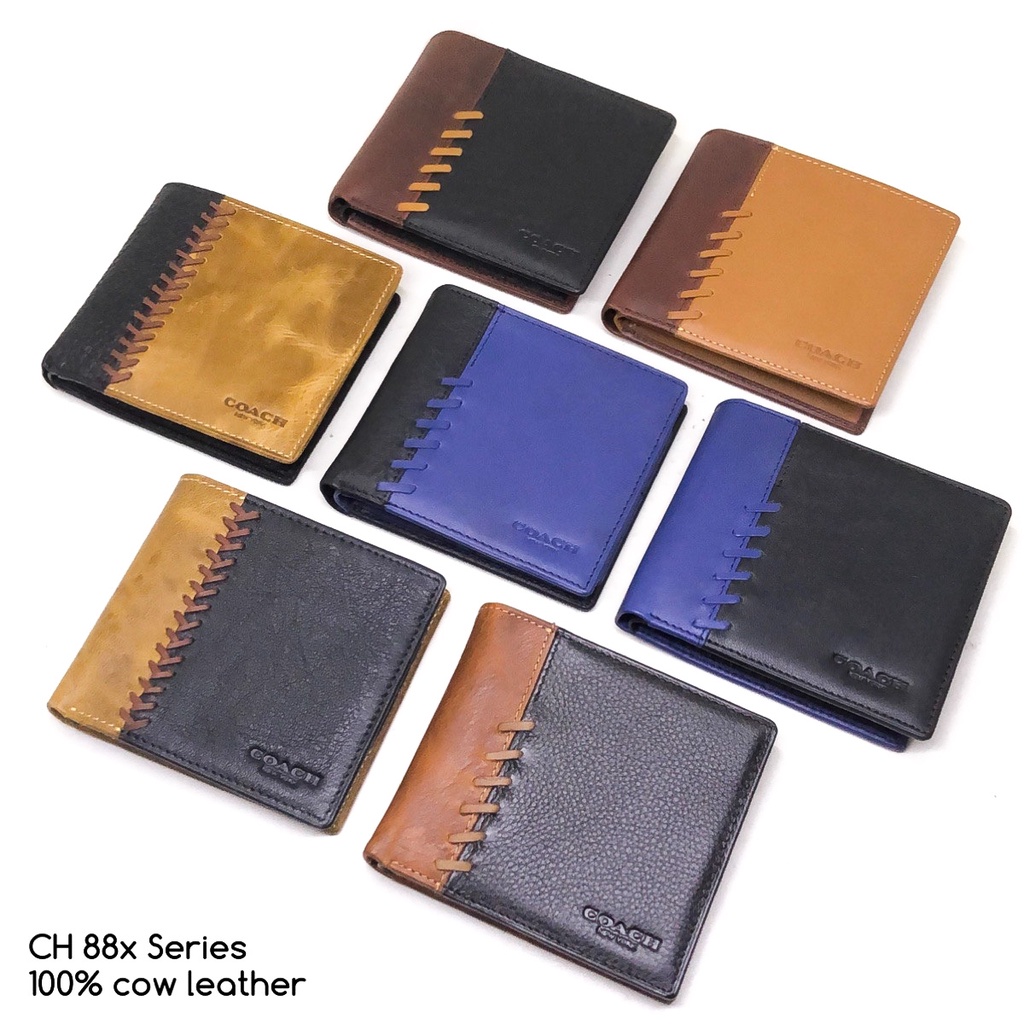 dompet kulit pria CH Rib&amp;Repair super premium full kulit sapi grade A