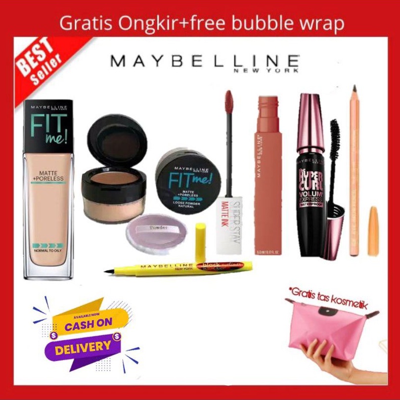 maybelline - paket make up - paket make up murah - paket kosmetik lengkap - paket make up maybeline 