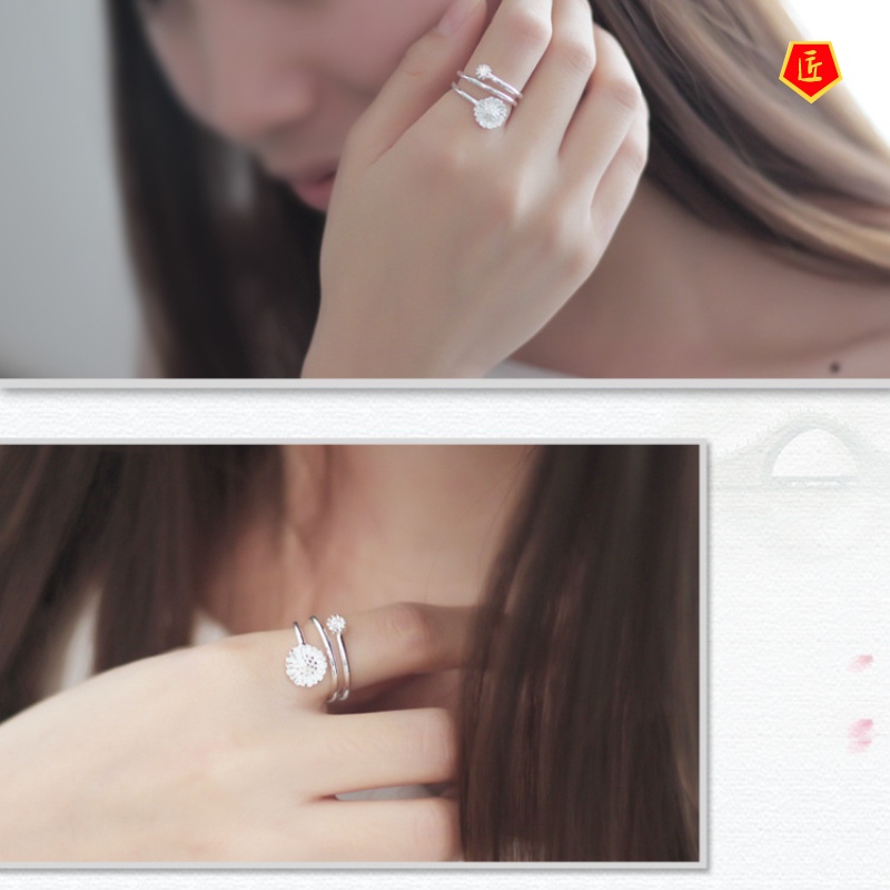 [Ready Stock]Korean Fashion Little Daisy Winding Ring