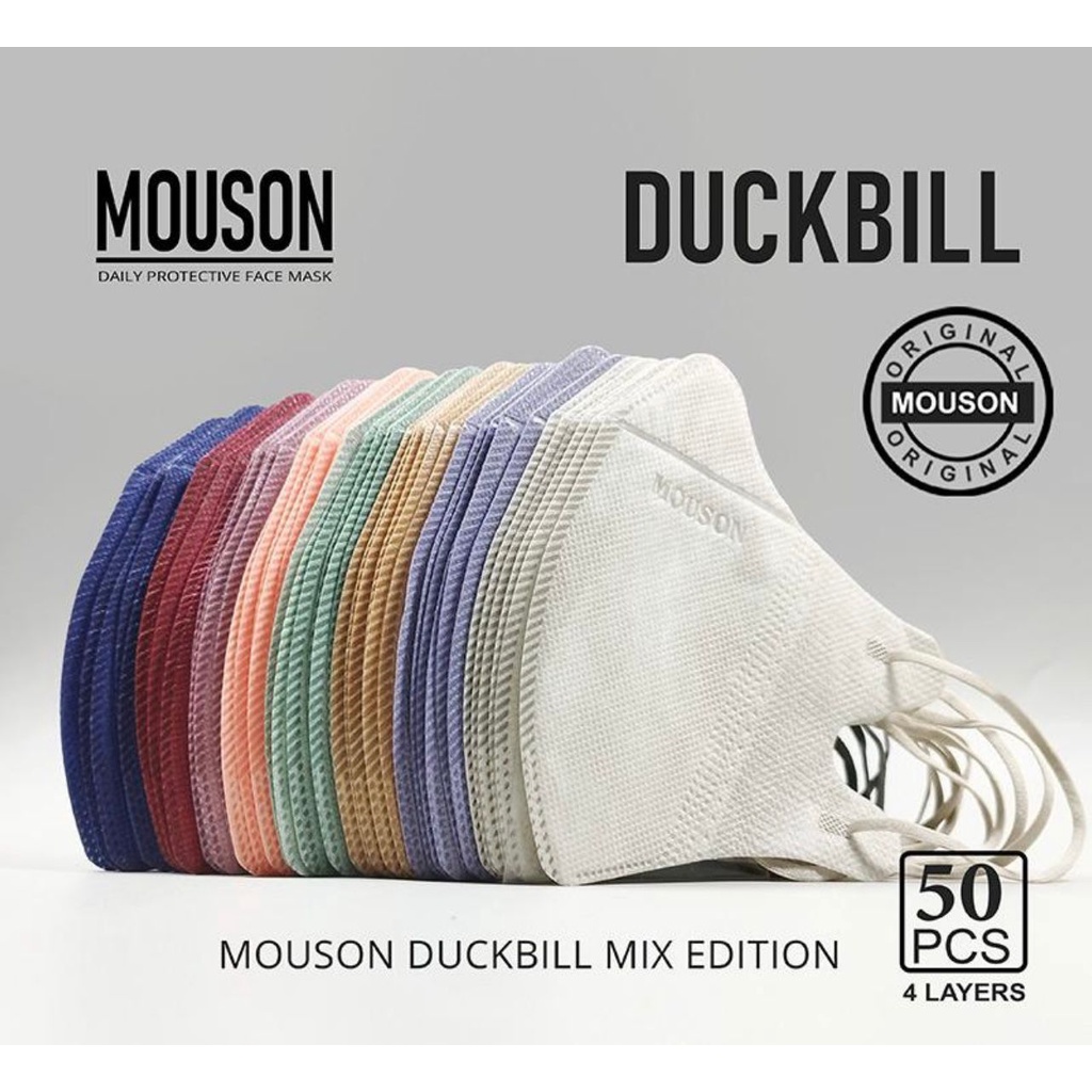 Masker Duckbill Mouson 4Ply Original isi 50 Pcs