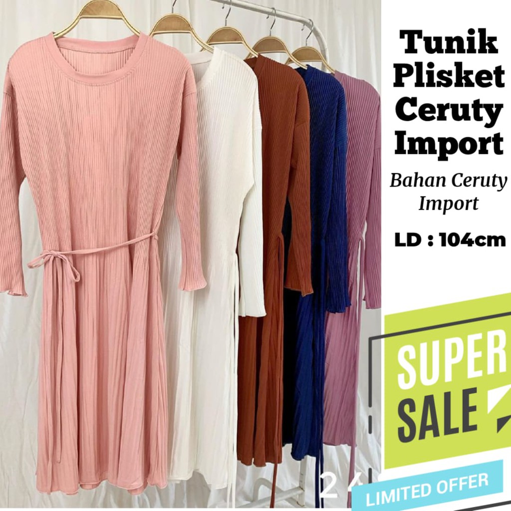TUNIK CERUTY WANITA - TUNIK WANITA MUSLIM - ATASAN WANITA