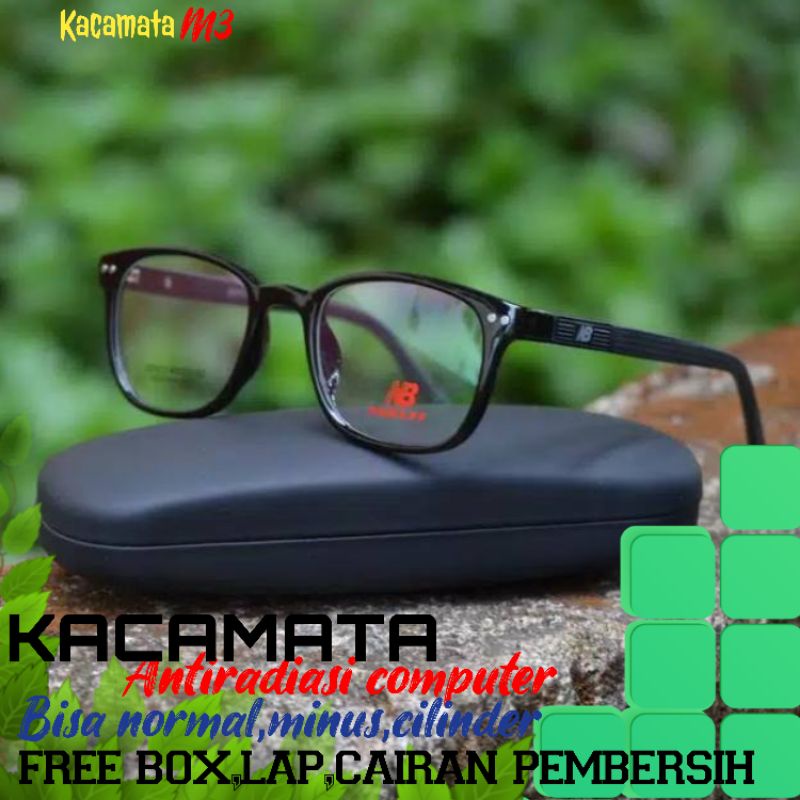 kacamata lensa antiradiasi computer cocok untuk pria|wanita bisa normal minus plus cilinder tergantung permintaan sampai minus 5 cyl 2 harga masih sama tulis saja pesanan kaka di catatan saat order free box lap cairan pembersih kode NB size 50'-18-140