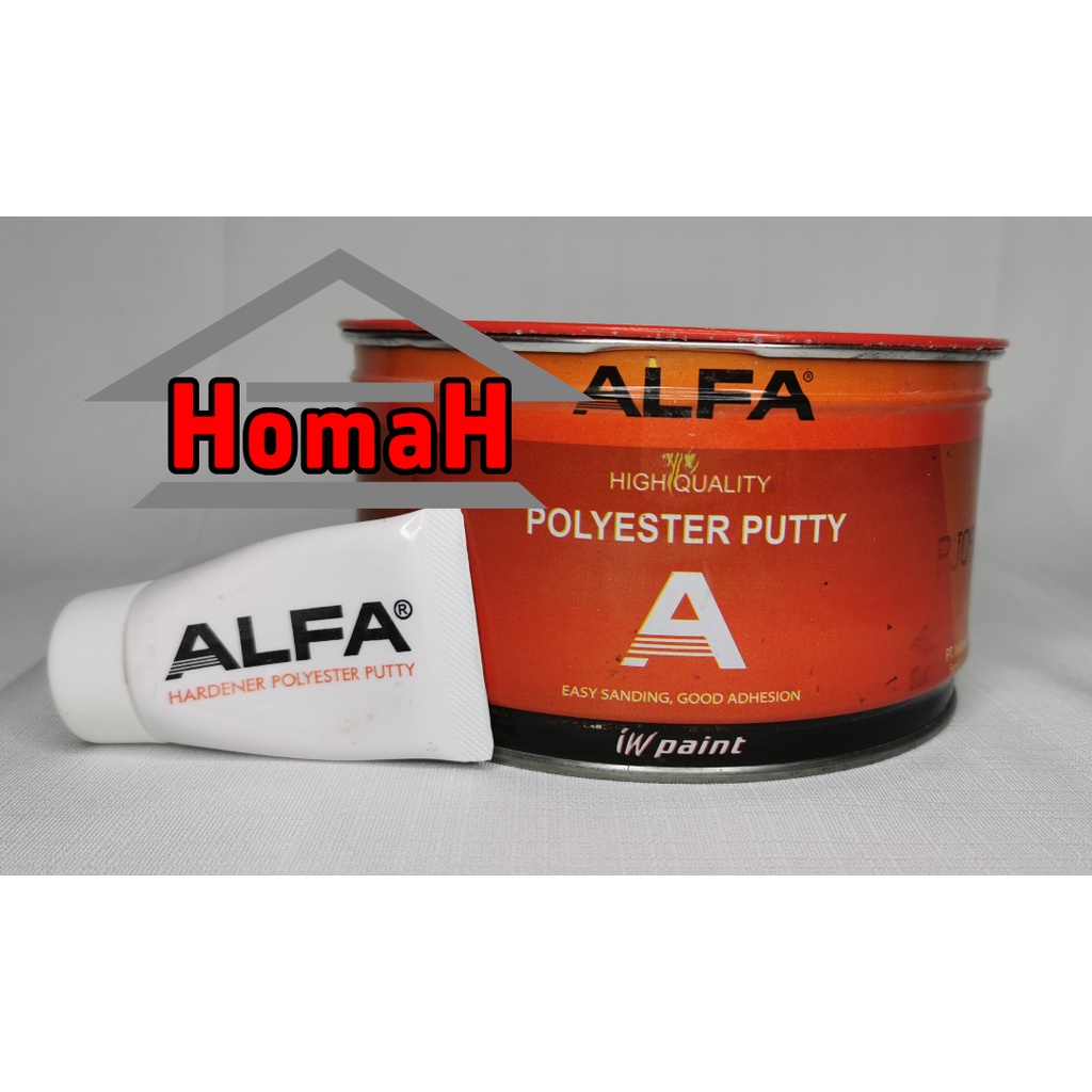 Dempul ALFA Polyster Putty 1 kg Dempul Mobil Dempul Plastik + Hardener