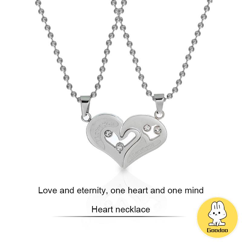 Love Magnet Kalung Couple Pelukan Choker Liontin Necklace Pasangan Cinta -Doo