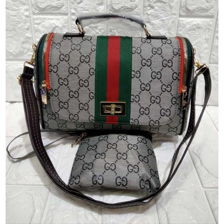 TAS SELEMPANG GG tabung / TAs selempang pakai tali panjang dan bonus dompet