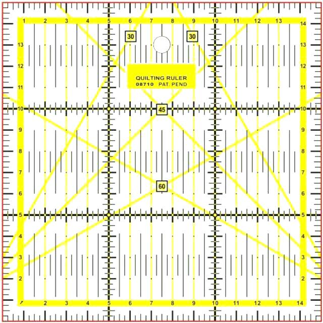 Penggaris Jahit - Quilting Ruler AC 15 - Penggaris Pola - Penggaris Bahan 15 x 15 CM