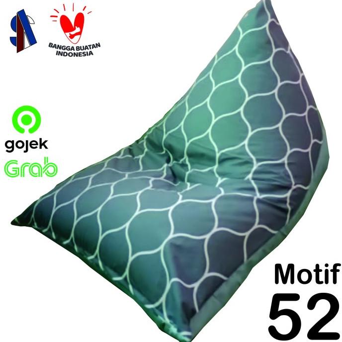 

Bean Bag Triangle, Sofa Malas Jukung, Termasuk Isi - 52 Curva Grey Strwom12