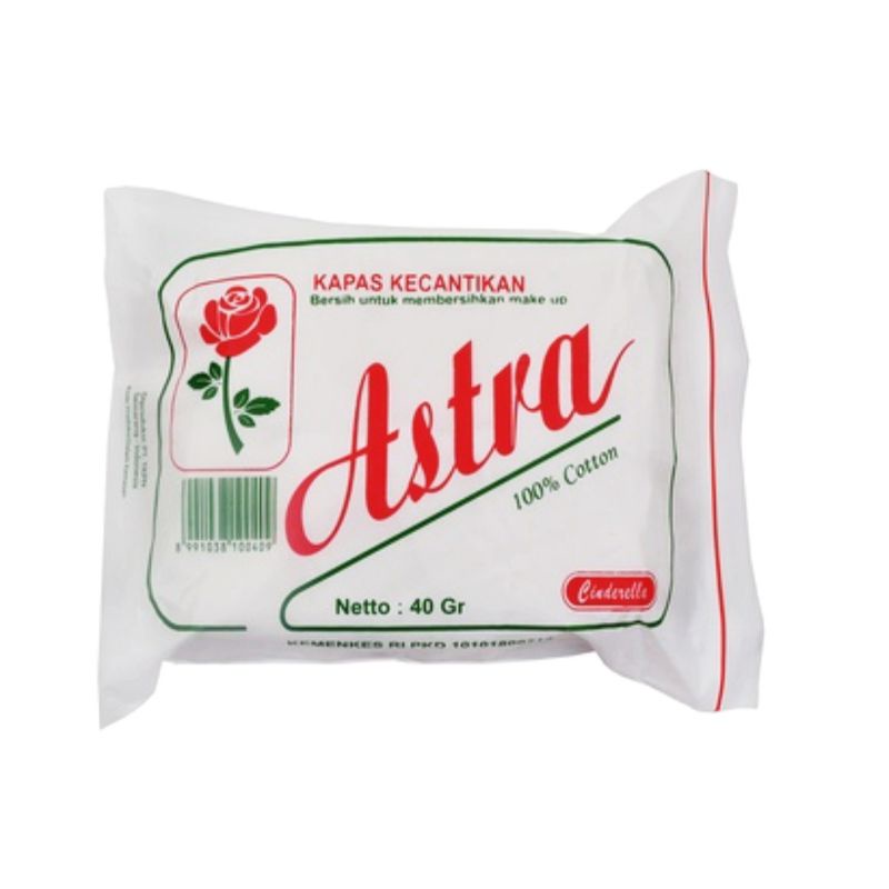 Kapas Wajah Facial Cotton ASTRA 40 gr - Kapas Pembersih Make Up Wajah