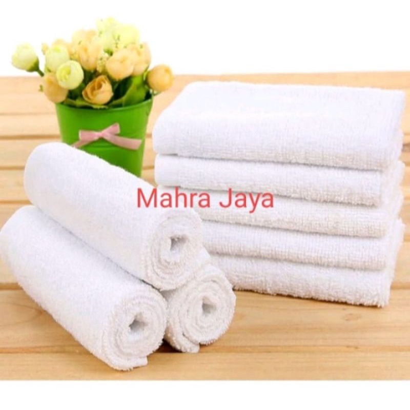 Sapu Tangan Handuk Warna putih-Handuk Muka-Handuk wajah-Handuk kecil UK 25x25-uk 30x30-uk 33x33