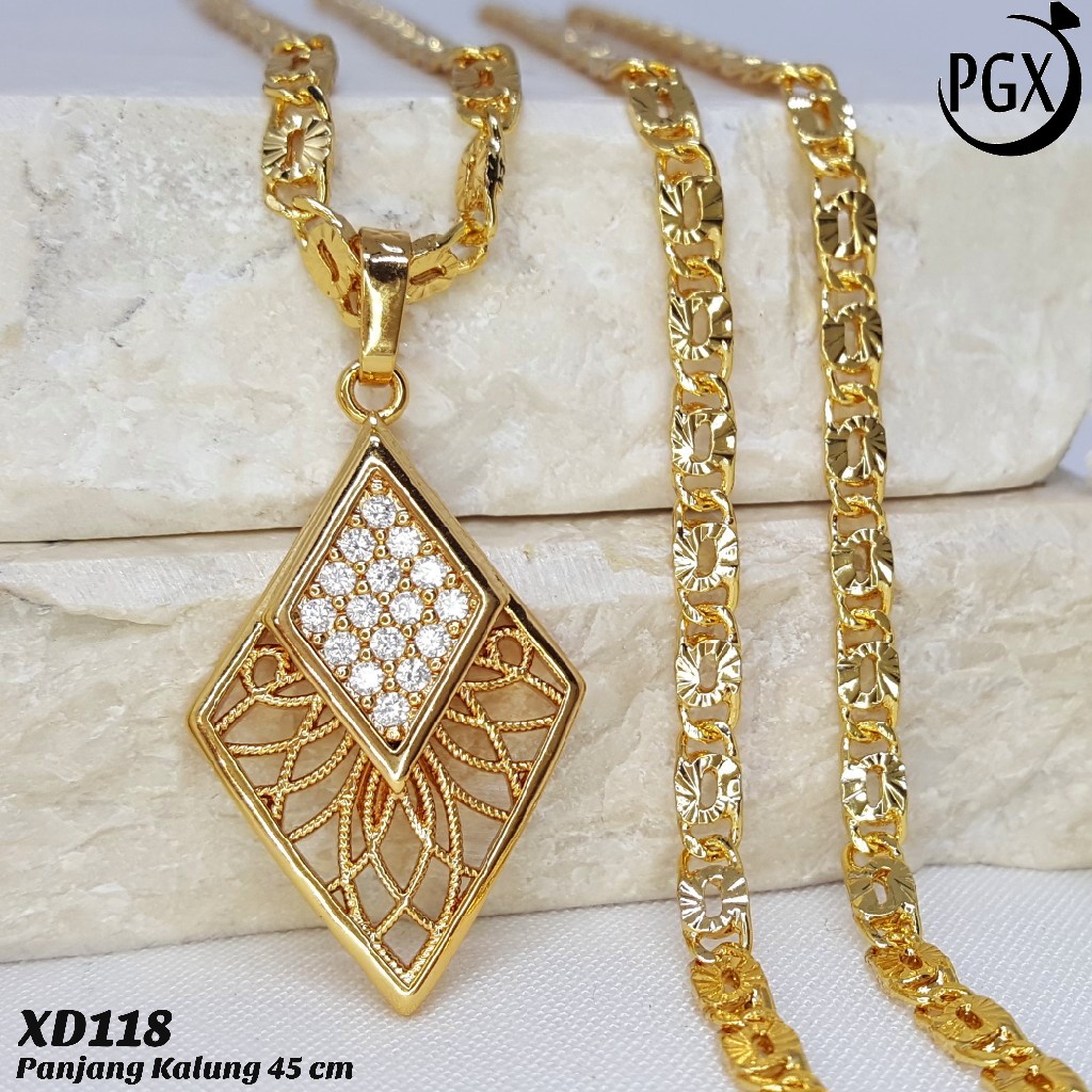 PGX Kalung Wanita Xuping Perhiasan Lapis Emas Aksesoris Fashion Premium - XD118