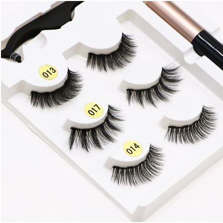 magnetic eyeliner eyelash set 3 pasang bulu mata palsu magnet waterproof glamnetic