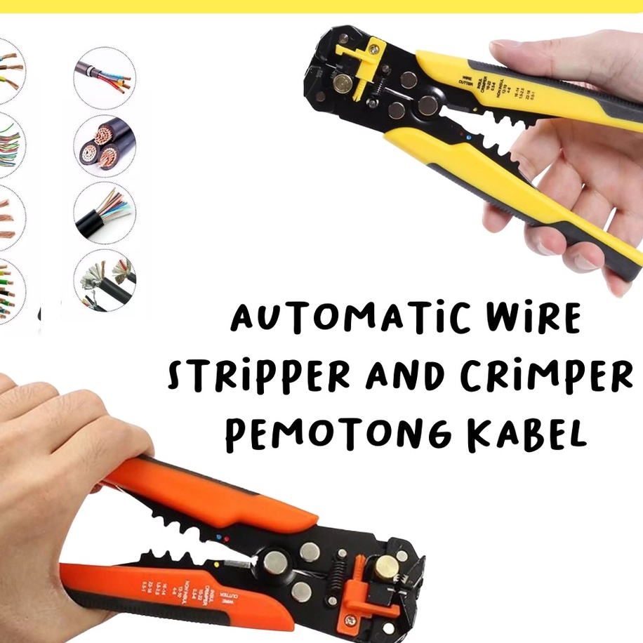 Automatic Wire Stripper Crimper Wire Pengupas Kulit Kabel  Pembuka Pemotong Tang Potong Tang Pengupas dan Pemotong Kabel - Cable Strippers