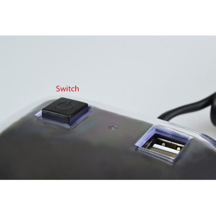 3 Way Hitam Car Lighter Splitter Dual USB Charger DC 12V/24V