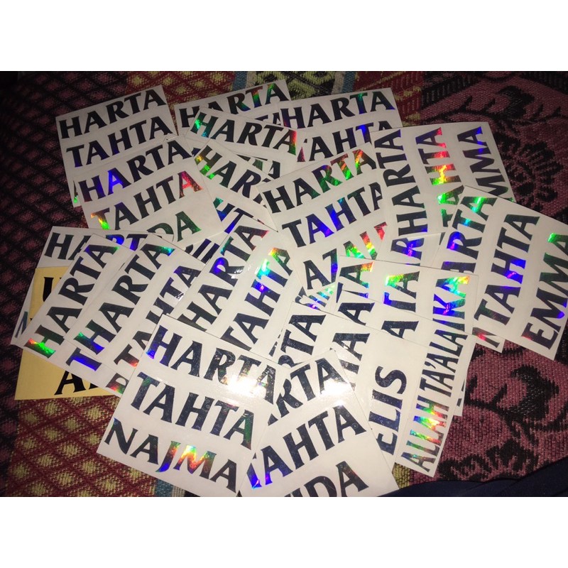 

Stiker Harta Tahta Hologram