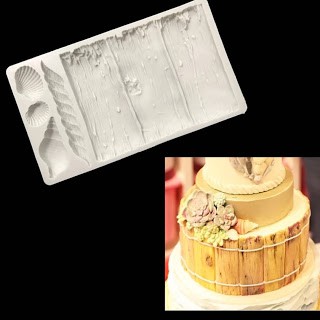 Cetakan Silikon Puding Coklat potongan kayu besar