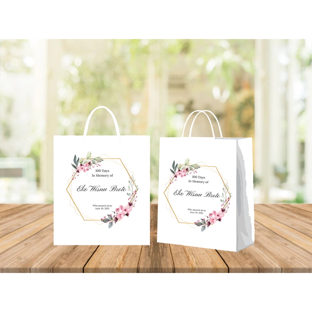 

paperbag putih(18x10x22)tas wedding, souvenir, packing olshop,hajatan