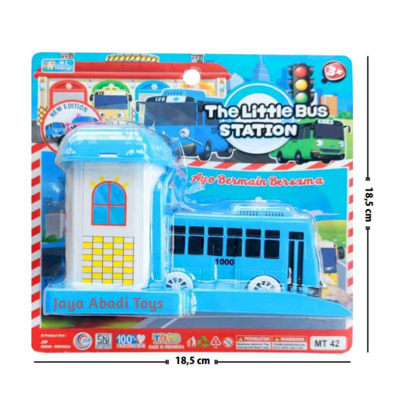 MAINAN THE LITTLE BUS STATTION MT42 BUS TOYAA MAINAN GARASI LUCU MOBIL MOBILAN BUS ANAK