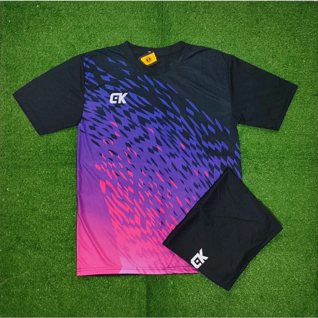 1 SET UNISEX PAKAIAN OLAHRAGA PRIA BAJU FUTSAL KAOS LARI BAJU JOGGING MURAH BADMINTON VOLLY MIZUNO G