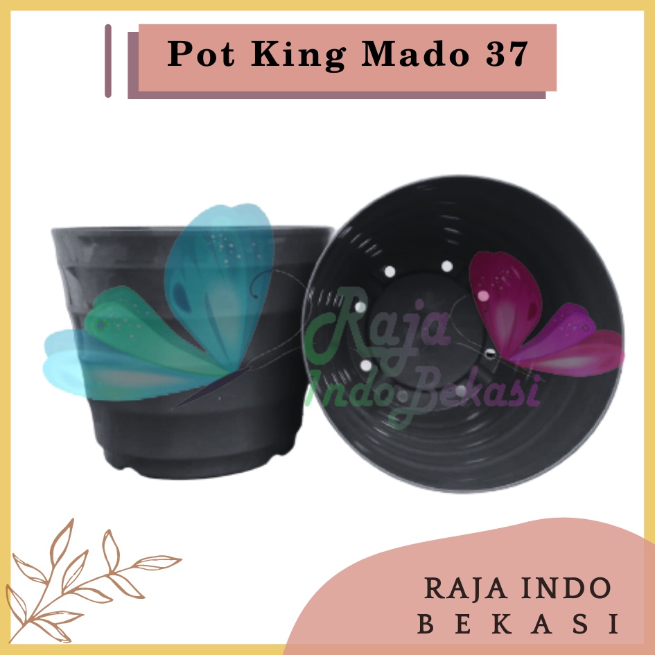 Rajaindobekasi Pot King Mado 37 Hitam Diameter Atas 30 Cm Garden Of Love Pot Plastik Besar Jumbo 40 50 60 Cm Untuk Tanaman Murah Grosir