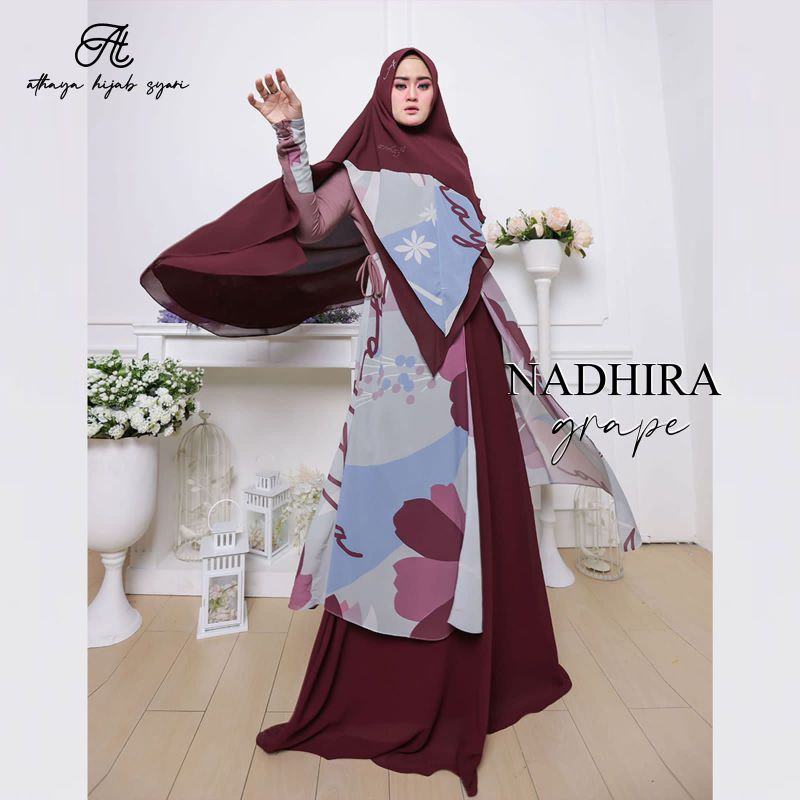 NADHIRA SYARI BY @athaya_hijab_syari (japri bs milih berdasarkan size bunda n kk cantik)