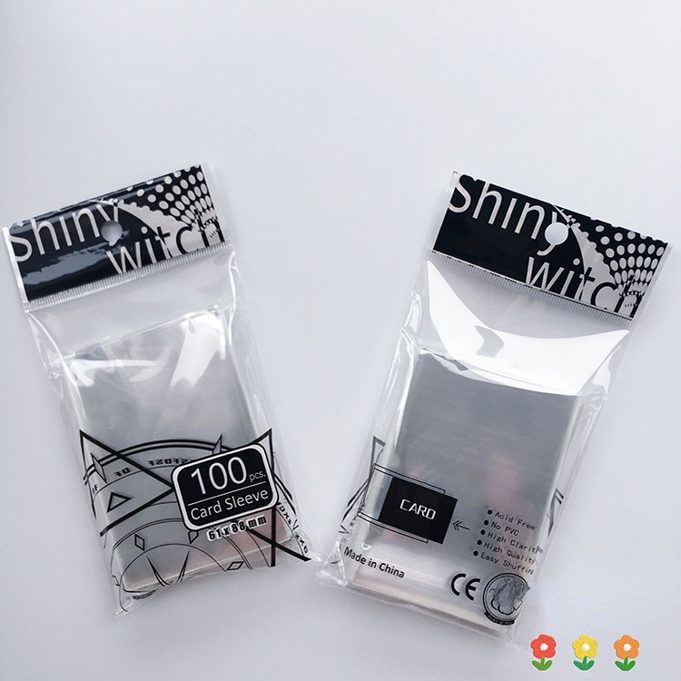 100pcs Kantong Plastik Transparan Untuk Pelindung Kartu Foto DIY YGO MTG