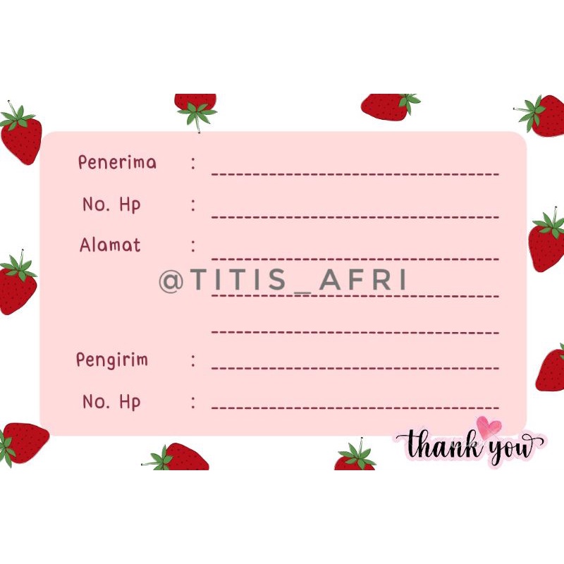 

Stiker Pengiriman ukuran 6×9 cm