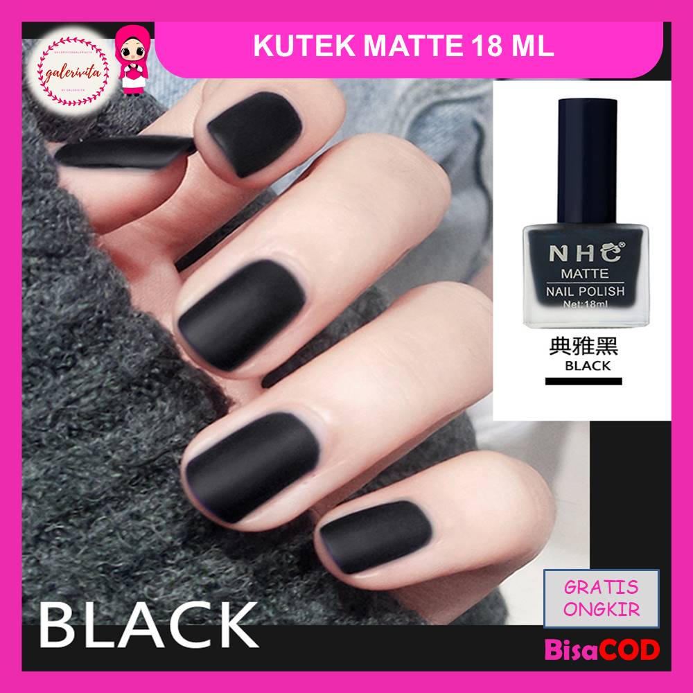 Kutek Matte 18 Ml Non Peel / Cat Kuku Original Gel / Nail Colour Full Kuteks
