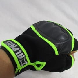 Sarung Tangan Biker Half Warna/Sarung Gloves Sport/Motorcycle ALPANS kualitas ok