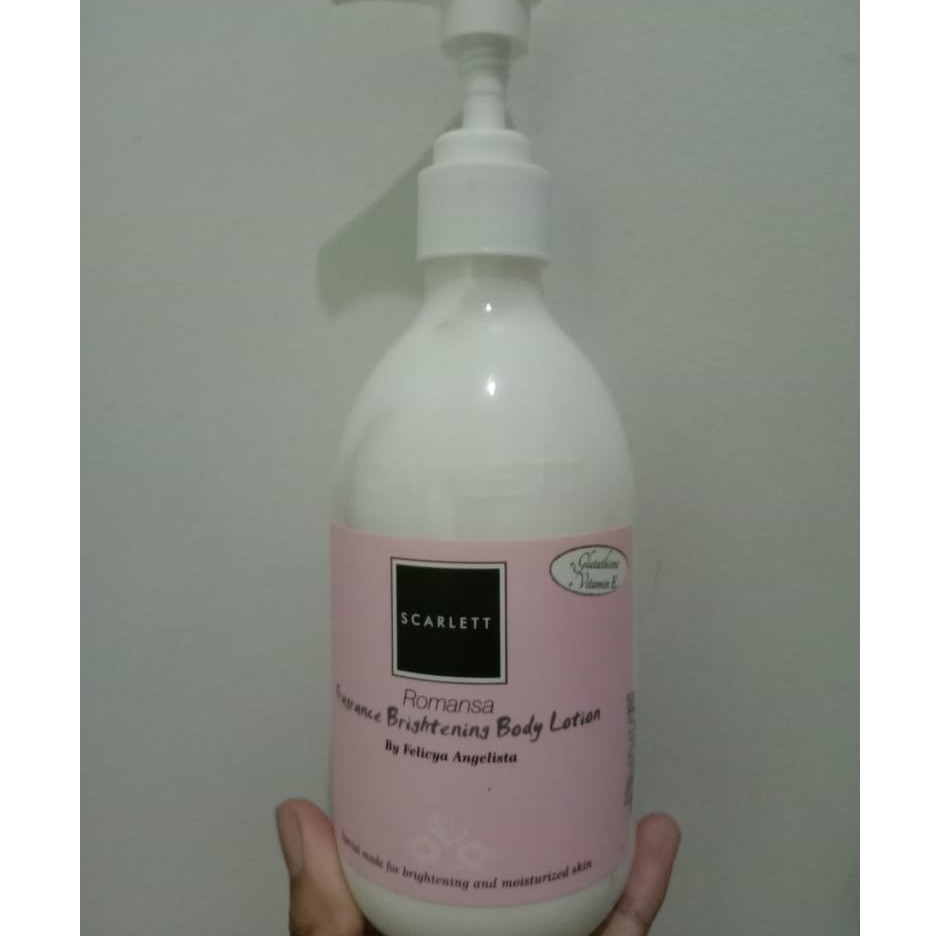 PRELOVED SCARLETT BRIGHTENING BODY LOTION FRAGRANCE VARIAN ROMANSA PINK THRIFT SKINCARE