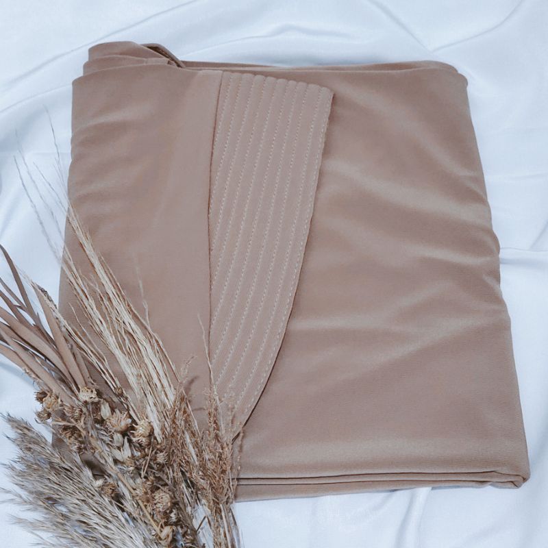 Jilbab Instan Jersey korea hijab jersey karet dagu By Miftah Collection Part 1-Mocca