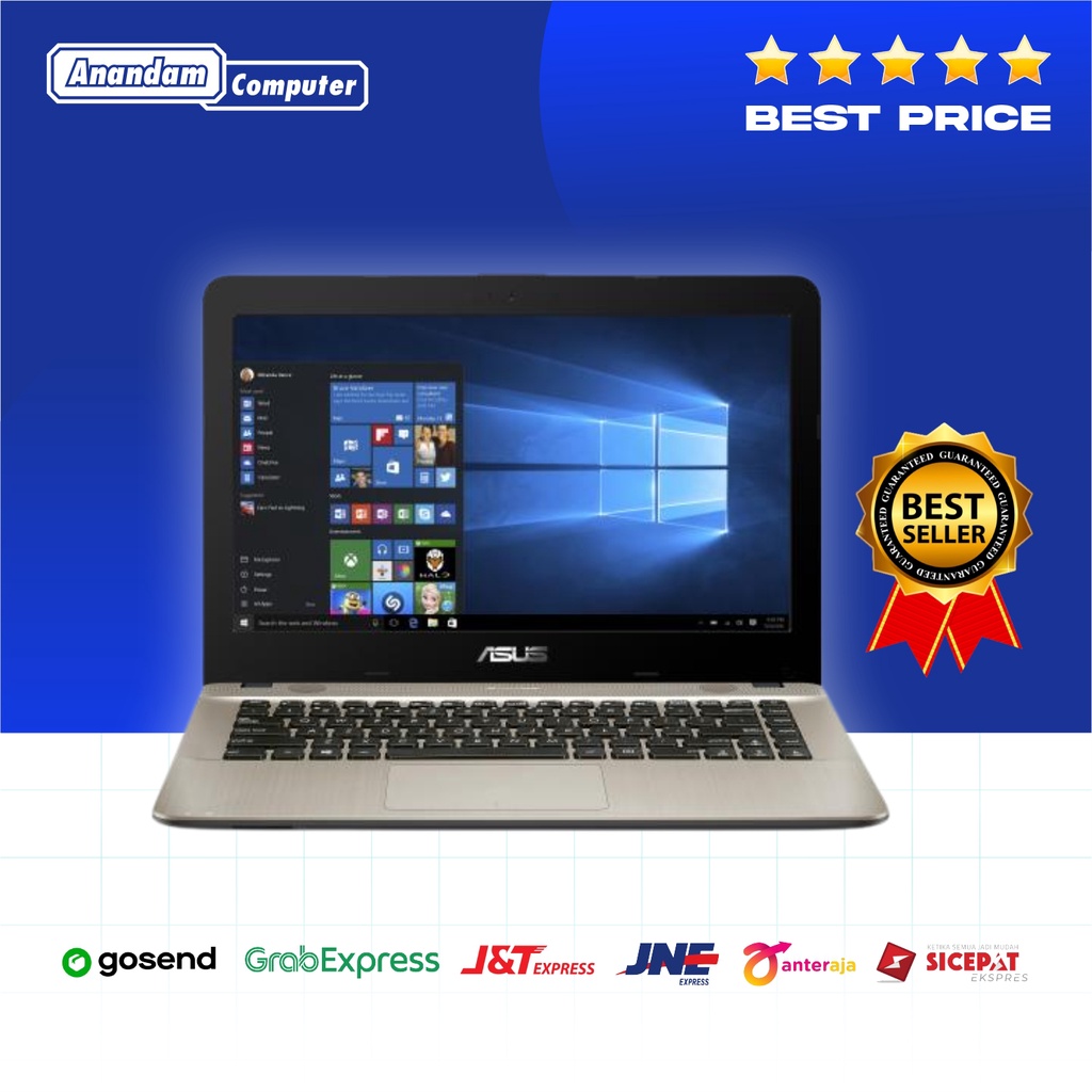 ASUS X441MAO-411 (14"/N4020/4GB/1TB/IntelHD/W10/HITAM)