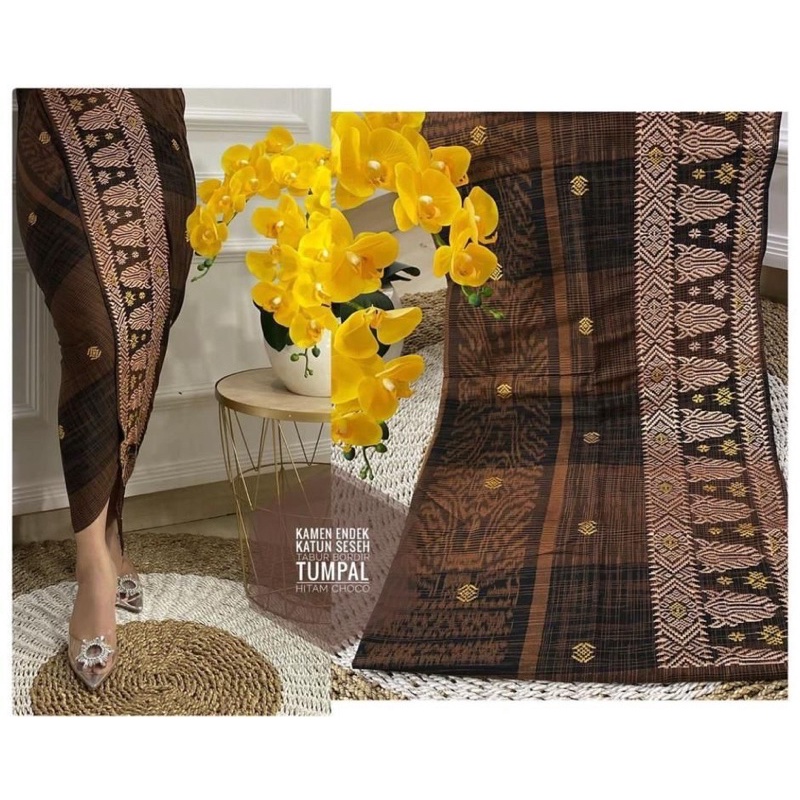 Kamen Endek Katun Seseh Bordir Tabur