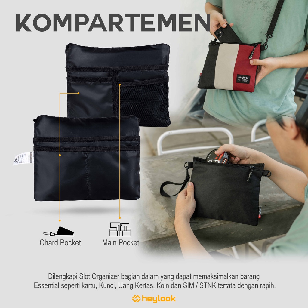 Tas Sling Bag Selempang Bahu Pria Premium Tas Selempang Cowok Distro Model Terbaru Trendi Kuliah Kerja Nongkrong UHD15