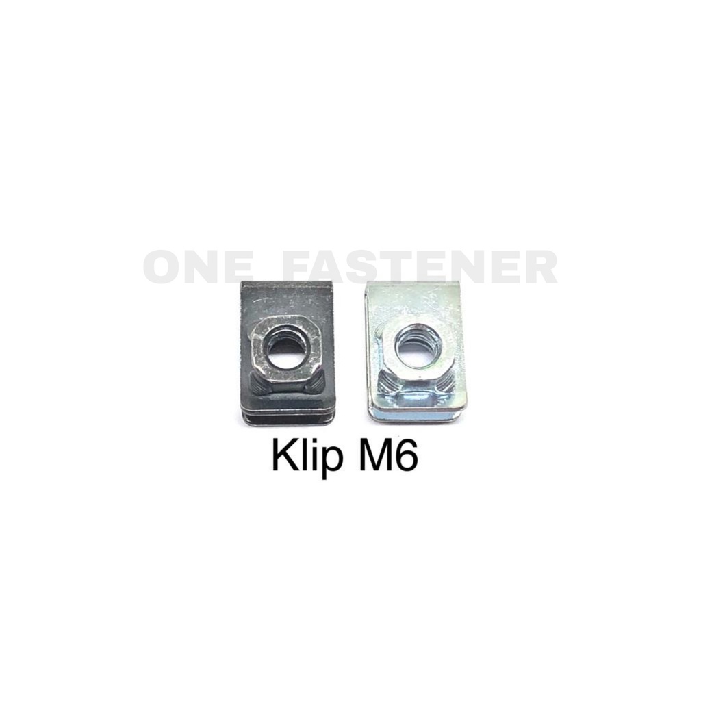 Klip M6 Only nut clip u motor mobil box aki spakbor depan 6mm baut 10