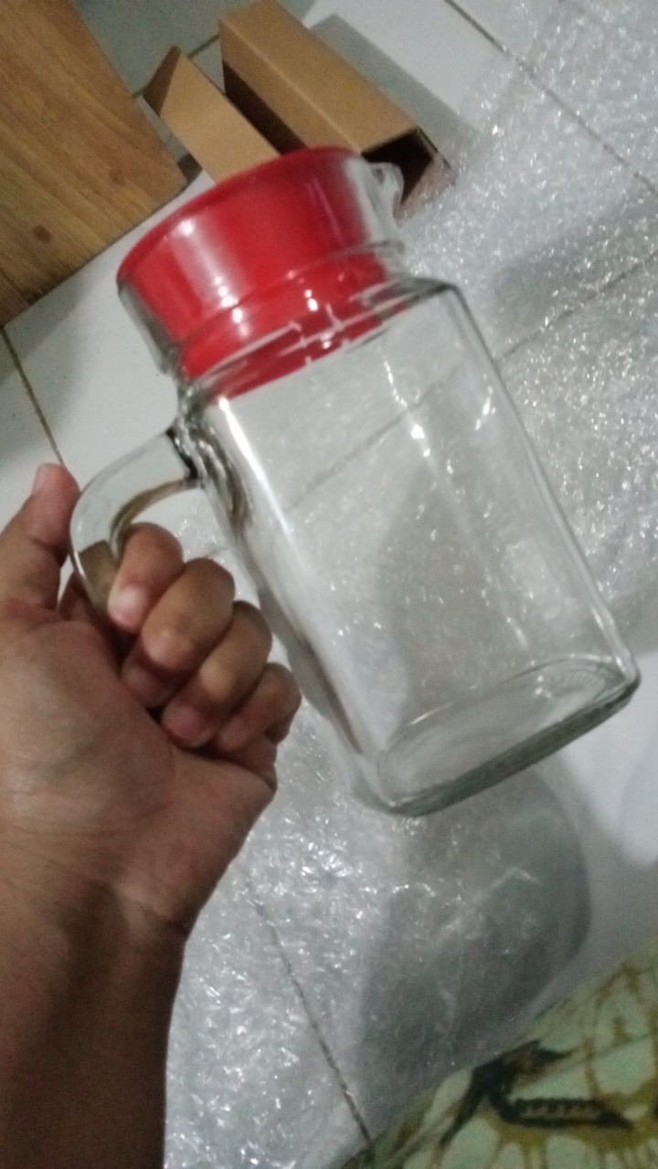 Pitcher Water Jug 500 Ml Tempat Air Minum Kaca Pitcher Kaca Tebal