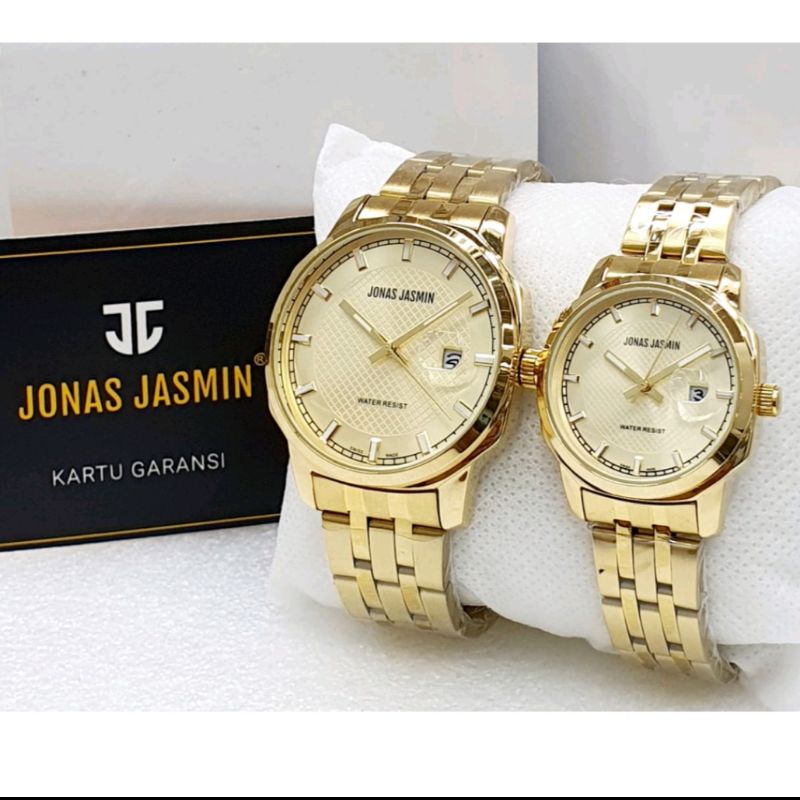 (Cod) Jam Tangan Couple Analog Jonas Jasmin JJ3103 Rantai Pasangan / Fashion Couple