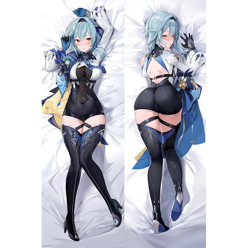 PREORDER Game Genshin Impact Eula Cosplay Dakimakura Pillowcase Eula Peachskin Hugging Body Pillow C