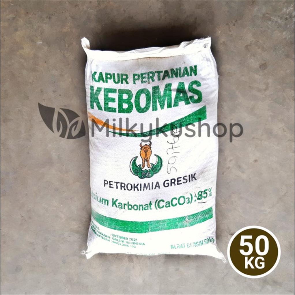 KAPUR PERTANIAN KEBOMAS 50 KG KEMASAN PABRIK VIA GOSEND GRAB